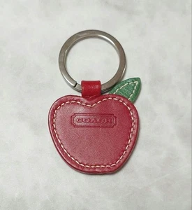COACH genuine leather red apple keychain key ring Japan - Picture 1 of 2