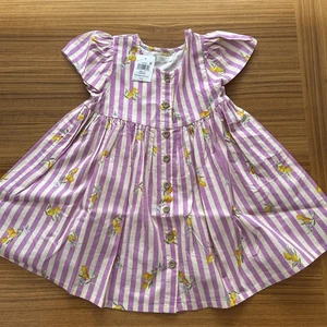 NEXT Girls Size 2-3 Purple Striped Button Down Dress Purchased At Nordstrom’s  - Picture 1 of 4