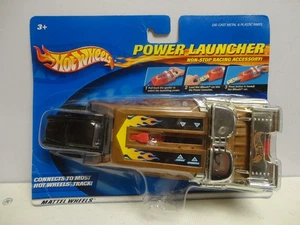 Hot Wheels POWER LAUNCHER with EXCLUSIVE Black '55 CHEVY 1955 w/FLAMES - Imagen 1 de 3