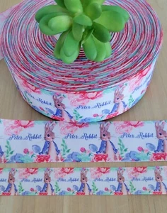 7/8 & 1,5 Zoll (1 Yard) Peter Rabbit Ripsband Babyparty Kuchen Dekor Schleifen - Bild 1 von 1