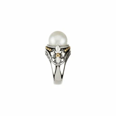 Sterling Silver & 14K Yellow Freshwater Cultured Pearl Ring - Image 1 of 2