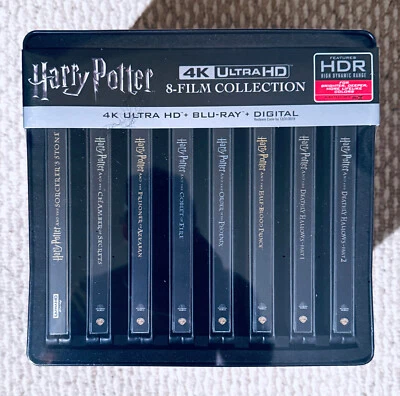 NEW- HARRY POTTER 8-FILM COLLECTION 4K UHD+BLU-RAY EXCLUSIVE STEELBOOK EDITION - Image 1 of 4