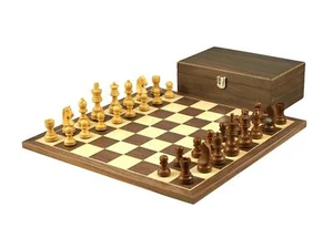 Walnut Chess Set 16 Inch with Weighted Sheesham German Staunton Chess Pieces 3 I - Picture 1 of 10