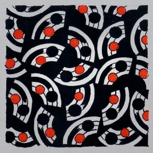 Atelier TESTEMALE - Peinture originale - Gouache - Projet de tissu 129 - Picture 1 of 3