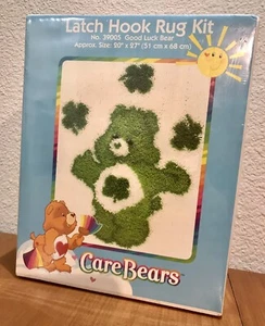 ✅New! Care Bears Latch Hook Rug Kit Good Luck Bear Shamrocks #39005 Sealed Box - Picture 1 of 4