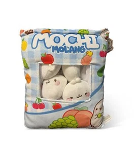 Molang Kissen blau Plüsch 30cm Cushion Pillow Merch Deko Kuschel Soft Fan Hase - Bild 1 von 1
