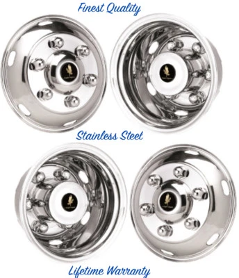 19.5" X 6" Isuzu Nrr Nqr 6 Lug 6Hh Wheel Simulator Rim Liner Hubcap Cover Set © - Imagem 1 de 4