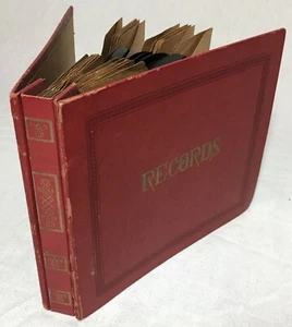 Sechs 1953 Sacred Records 78RPM Sonntagsschule 6 7/8" Schallplatten in rotem 2-Post-Mappe - Bild 1 von 7