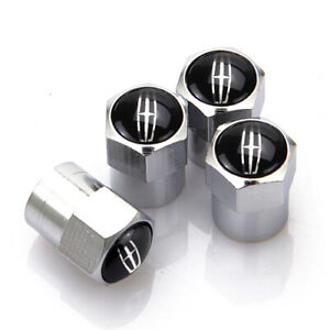 4x For Lincoln Car Tire Valve Stems Caps Wheel Air Valve Dust Cover Styling Logo