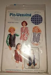 Pin Weaving Vest #701 Small Medium Pattern Cambridge Marking Systems Unique - Picture 1 of 9