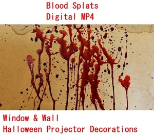 MP4 Digital Scary Blood Splats Halloween Window Projector Decoration - Picture 1 of 1