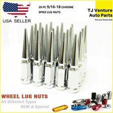 20 PC 9/16-18 CHROME SPIKE LUG NUTS For DODGE RAM 1500 Ford F250 F350 9/16-18 