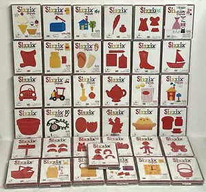 Lote Rojo Troqueles Originales Sizzix Actualizado Fabricación de Tarjetas Troquelados Big Shot Actualizado 07/10 - Imagen 1 de 145