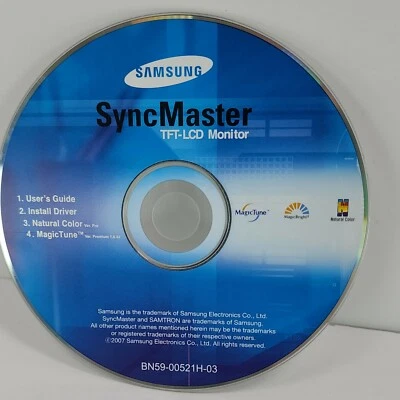 Samsung Sync Master User Guide/Install Driver For TFT-LCD Monitor 2007 - Image 1 of 4