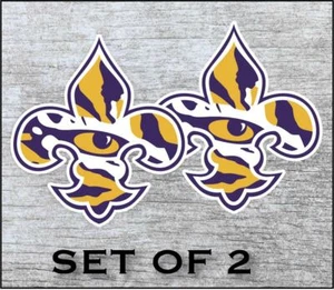 LSU Tigers Sticker Decal Vinyl SET OF 2 Cornhole Truck Car - Picture 1 of 1
