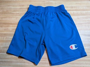 Champion Boys Size 100 Percent Polyester Elastic Waist Blue Basketball Shorts - Picture 1 of 2