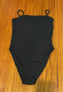 Topshop Body Camiseta sin mangas Cuello Cuadrado Mujer Negro Talla 6 Totalmente Nuevo - Imagen 1 de 4