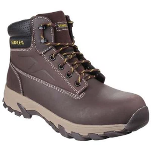Stanley Tradesman Men's Lace Up  Brown Safety Boots - Picture 1 of 6