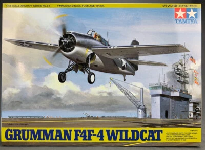 1:48 Tamiya 61034 Grumman F4F-4 Wildcat Airplane Model Kit PM0877 - Image 1 of 4