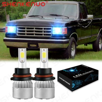 For Ford F-150 1987-1991 - 2X 9004 Front LED Headlight Bulbs High / Low Beam - Image 1 of 4