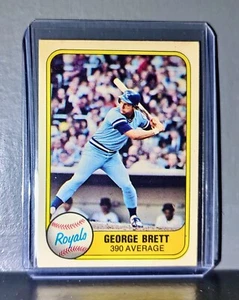 Tarjeta de béisbol 1981 George Brett Fleer #28 Royals - Imagen 1 de 2