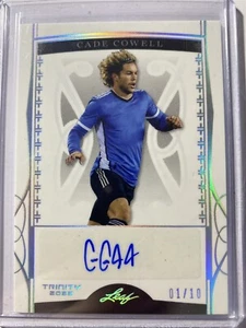 CADE COWELL 2022 Leaf Trinity Soccer Holo Silver AUTO Autograph 1/10 (Z2) - Picture 1 of 2