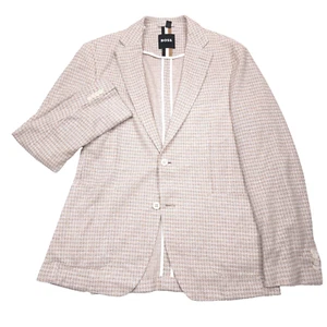 $645 Hugo Boss Hanry Houndstooth Jersey Slim Fit Sport Coat Jacket Mens Size 42L - Picture 1 of 12