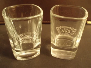 Lot of Two Square Jack Daniels No,7 LOGO shot glasses. Nice!!! - Picture 1 of 1