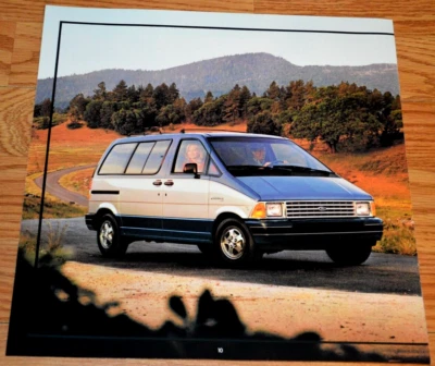 Ford Aerostar XLT 1987 anuncio impreso original concesionario 87 azul gris Foto 1 de 2