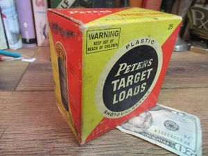 PETERS SHOTGUN SHELL BOX TARGET LOADS PLASTIC EMPTY 12 GAUGE REMINGTON VINTAGE - Picture 1 of 9