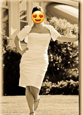 Short little white wedding dress with jacket - Image 1 of 3