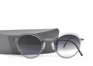 Silhouette Rx-able Sunglasses Feather Light Titanium Round Panto Clear Grey - Picture 1 of 5