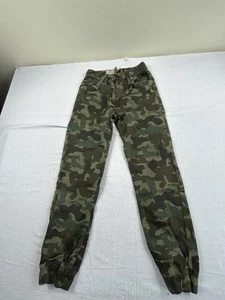 Levis Joggers Youth Sz 10 (25-26) Green Camo Canvas Elastic Waist Brand New - Picture 1 of 8