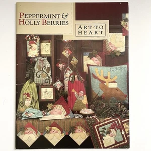 Folleto de patrón de costura arte a corazón de menta y bayas de acebo Navidad 530B - Imagen 1 de 10