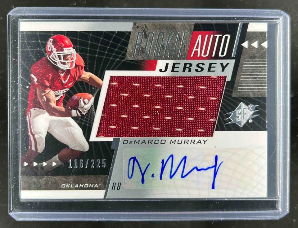 2011 SP Authentic DeMarco Murray SPx Jersey Rookie RC Auto #/225 Sooners - Image 1 of 2