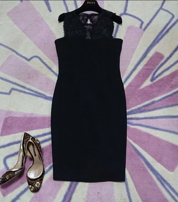 Emilio Pucci Wool Formal Dress Black Size 34 Used Excellent Condition - Image 1 of 4