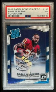 2017 Donruss Optic Samaje Perine Rated Rookie Auto RC #42/150 PSA 7 - Picture 1 of 2