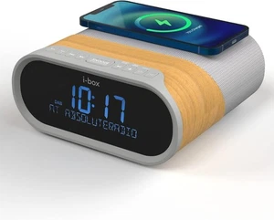 i-box Alarm Clocks Bedside Radio with Wireless Charging Damaged Packaging - Picture 1 of 5