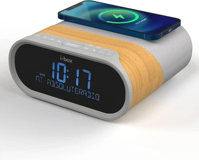 i-box Alarm Clocks Bedside Radio with Wireless Charging Damaged Packaging - Image 1 of 4