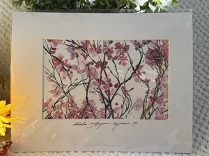 Impresión firmada por Sherri Reeve Imagine Blossoms Maui Hawaii / シャリ・リーブ 花の水彩画 - Imagen 1 de 6