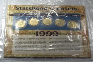 1999 Statehood Quarters in 24 Karat Gold Plated State Quarter set - Picture 1 of 2