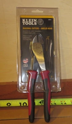 Klein Tools  1 pc   8" long  J248-8  Diagonal Cutters - Angled Head New USA - Image 1 of 4