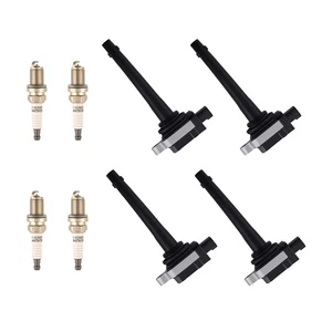 4x Ignition Coils & Spark Plugs for 2007-2009 Nissan Sentra 2.0L UF591 - Picture 1 of 9
