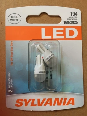 SYLVANIA 194 LED 2 PACK. 168 / 2825 COMPATIBLE - Image 1 of 2