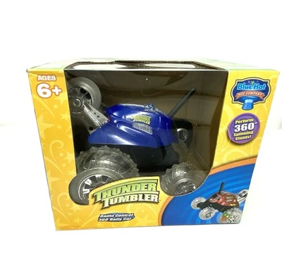 2008 BLUE HAT TOY COMPANY THUNDER TUMBLER RC SPINNING CAR BLUE FOR PARTS/REPAIR - Image 1 of 4