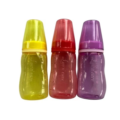 Luv n Care 复古婴儿奶瓶戒指和帽子 4 盎司黄色红色紫色套装 3 — 第 1/4 张图片