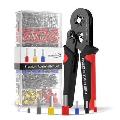 Crimpzange Set 1800 Aderendhülsen - Aderendhülsenzange 0,25-10mm² | Crimpzangen - Bild 1 von 4