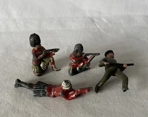 Lot 4 Vintage PLAYWORN Toy Soldiers Britains Era Mixed Makers #31-249 - Picture 1 of 12