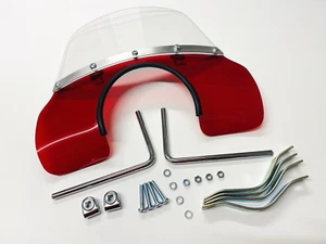 LAMBRETTA LI SERIE 3 125 150 1961 A 67 MOSQUITERO ROJO TRANSPARENTE CON FIJACIONES - Imagen 1 de 4