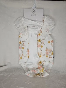 Rachel Zoe Baby Girl's 4 Piece Set. Bodysuit, Short, Headband, Socks. 18 Months - Picture 1 of 5
